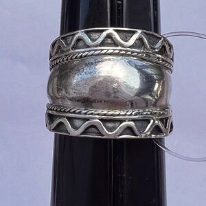 925 Sterling Silver Bali Ring,Bali Cigar Band,925 Sterling ring,925 Wide Band